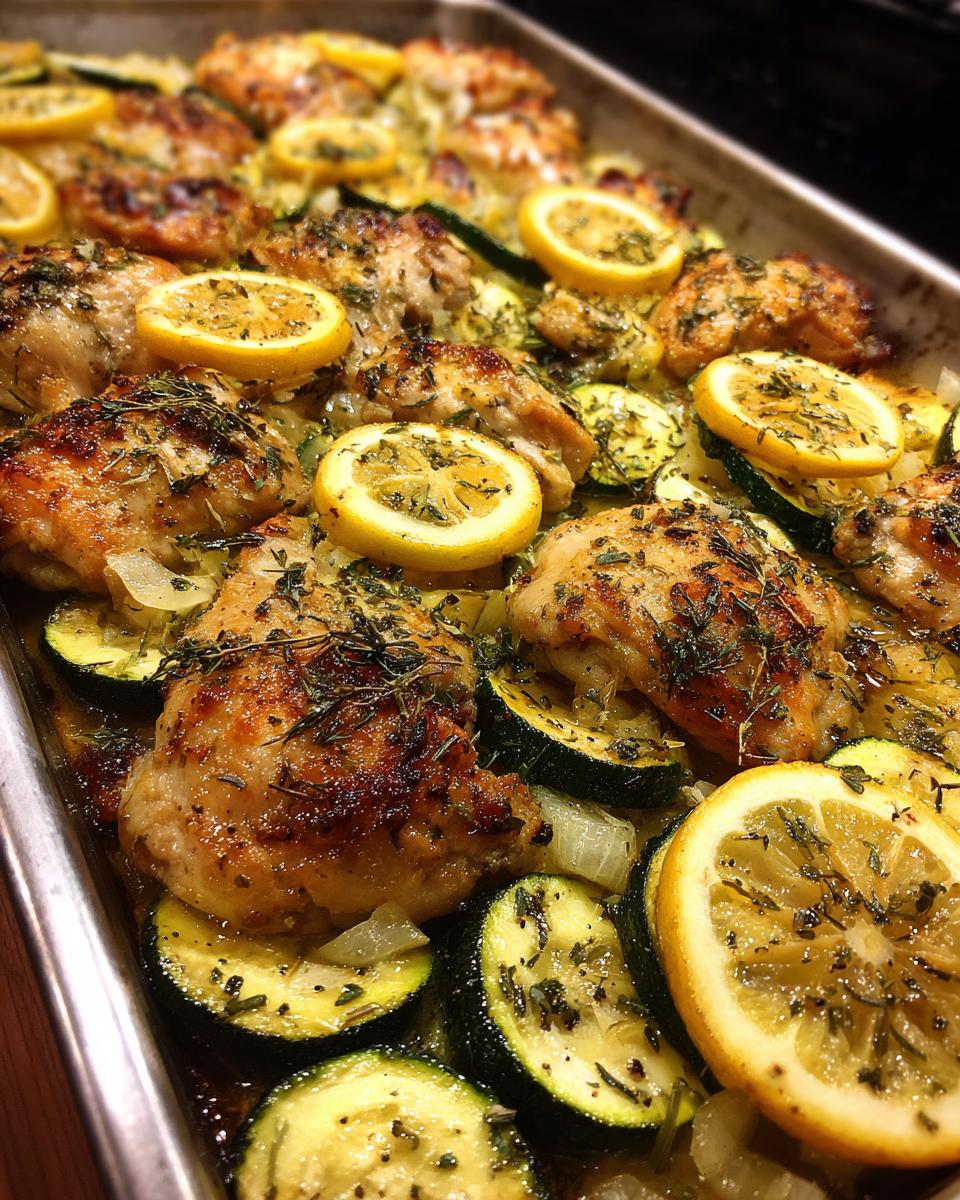 Sheet Pan Mediterranean Chicken & Zucchini
