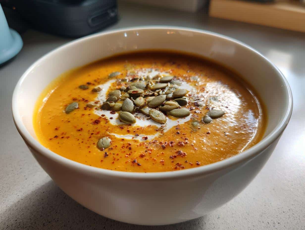 Spicy Butternut Squash Sweet Potato Soup - detail 1