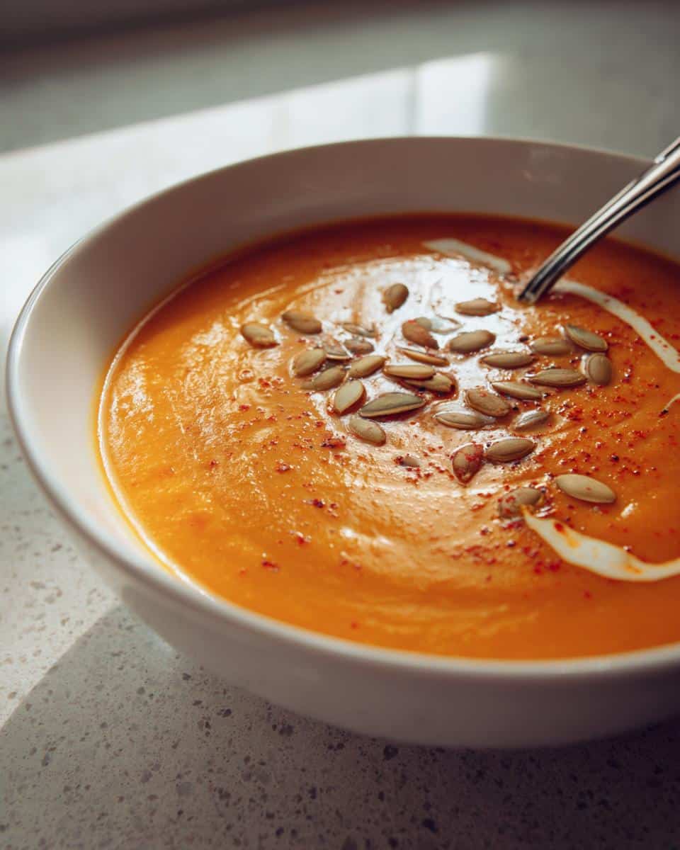 Spicy Butternut Squash Sweet Potato Soup - detail 2