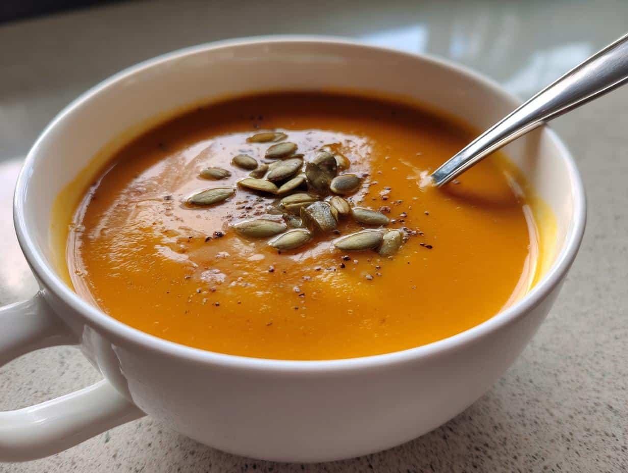 Spicy Butternut Squash Sweet Potato Soup - detail 3