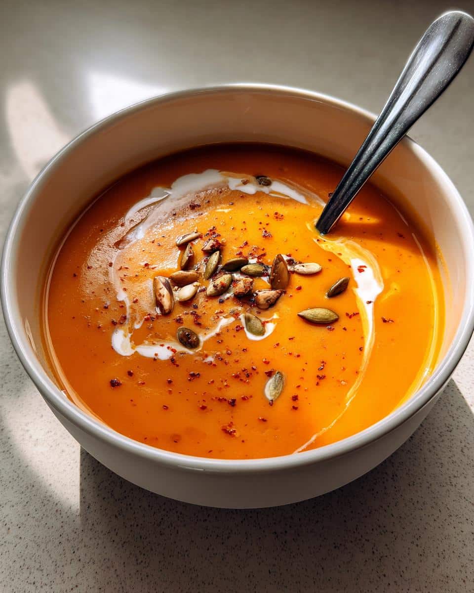 Spicy Butternut Squash Sweet Potato Soup