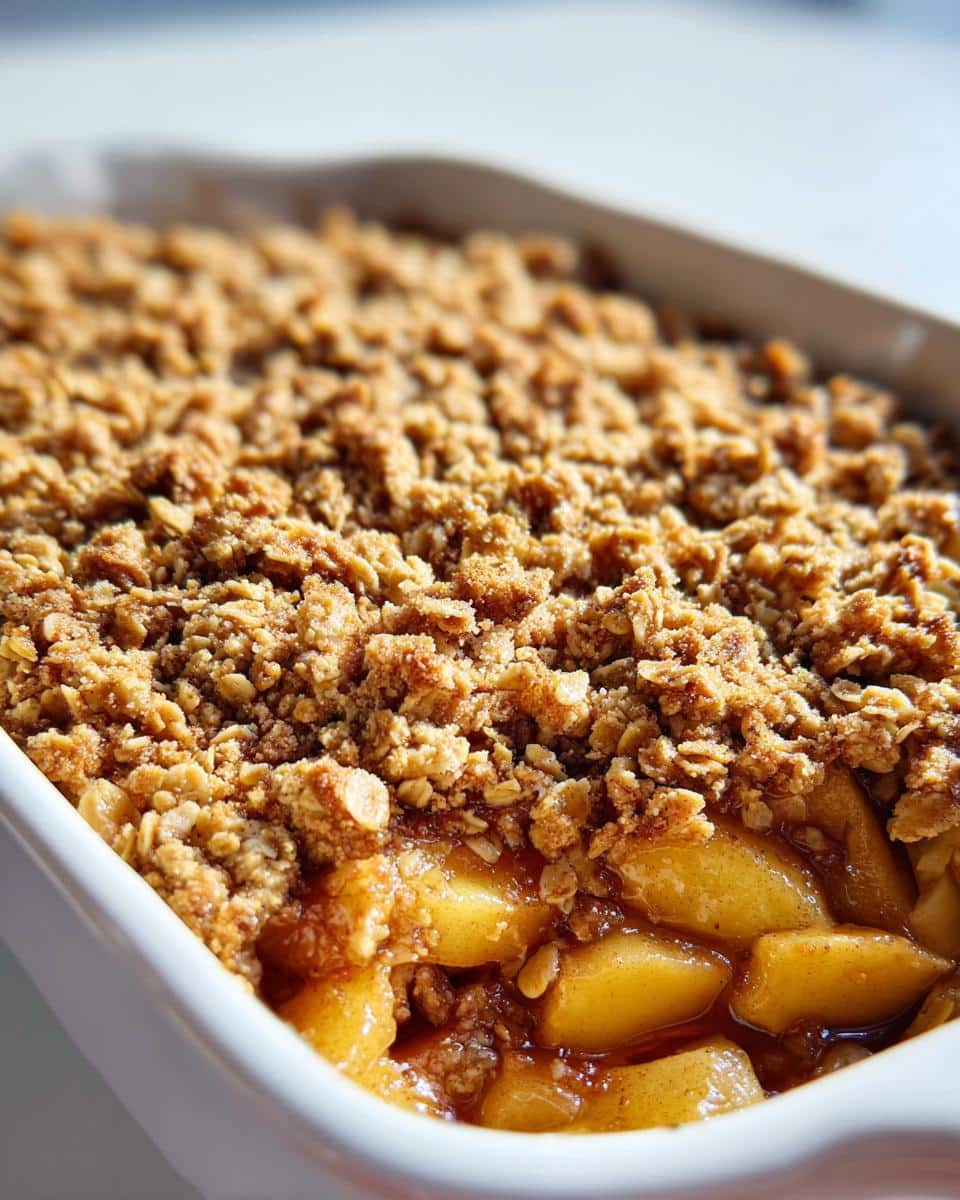 apple crisp with oatmeal - detail 4