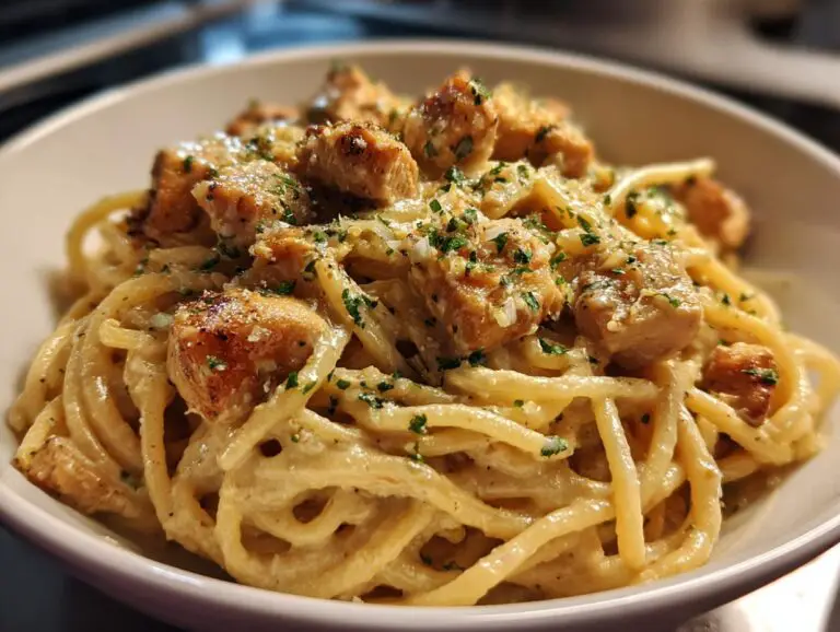 creamy garlic parmesan chicken pasta