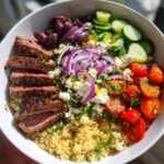 healthy Mediterranean steak bowl