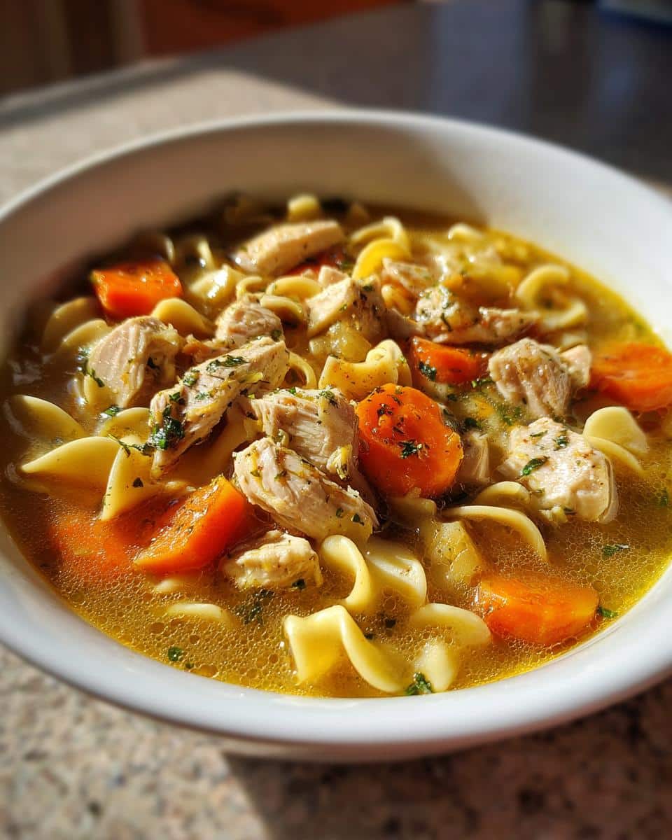 30-Minute Creamy Noodles Chicken Soup Comforts Perfectly 5 noodles chicken soup - detail 1