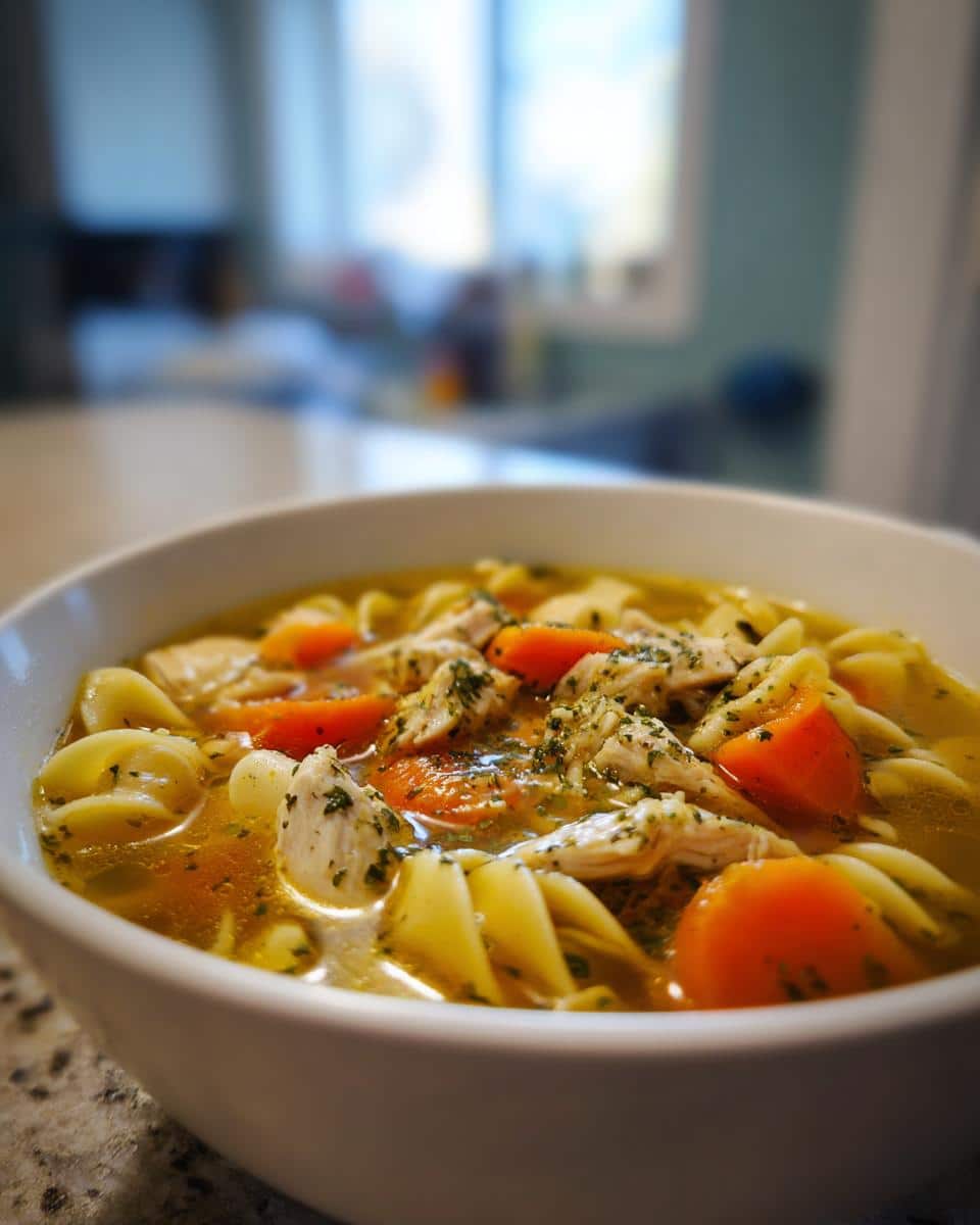 30-Minute Creamy Noodles Chicken Soup Comforts Perfectly 6 noodles chicken soup - detail 2
