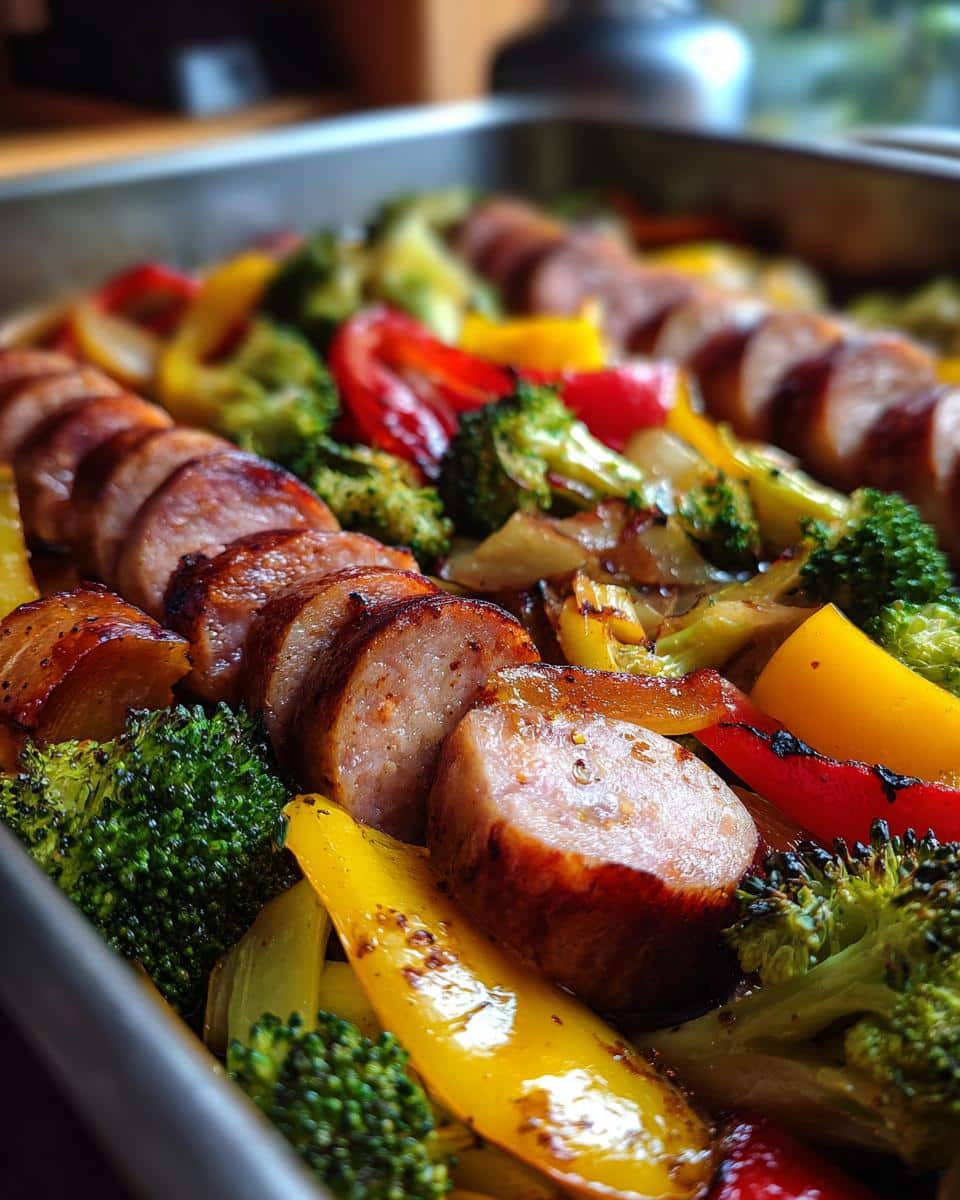 10 Minute Air Fryer Chicken Sausage and Veggies - detail 1