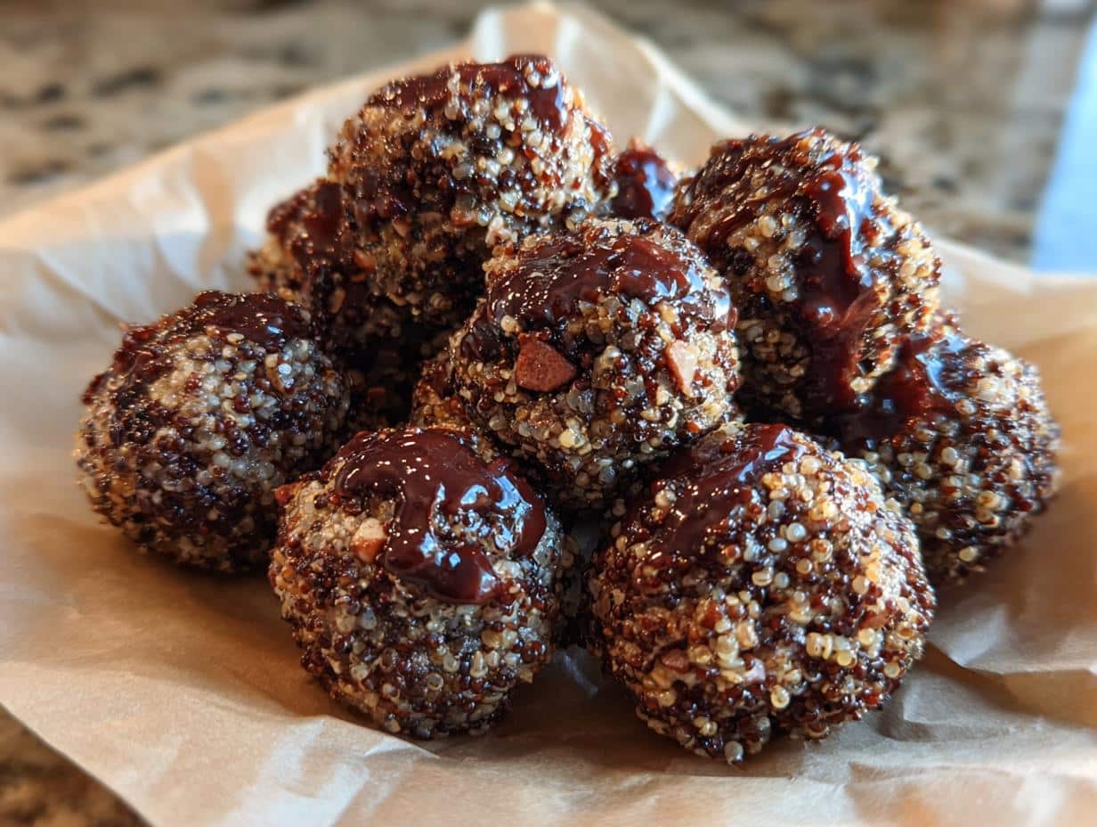 4-Ingredient Dark Chocolate Quinoa Bites - detail 2