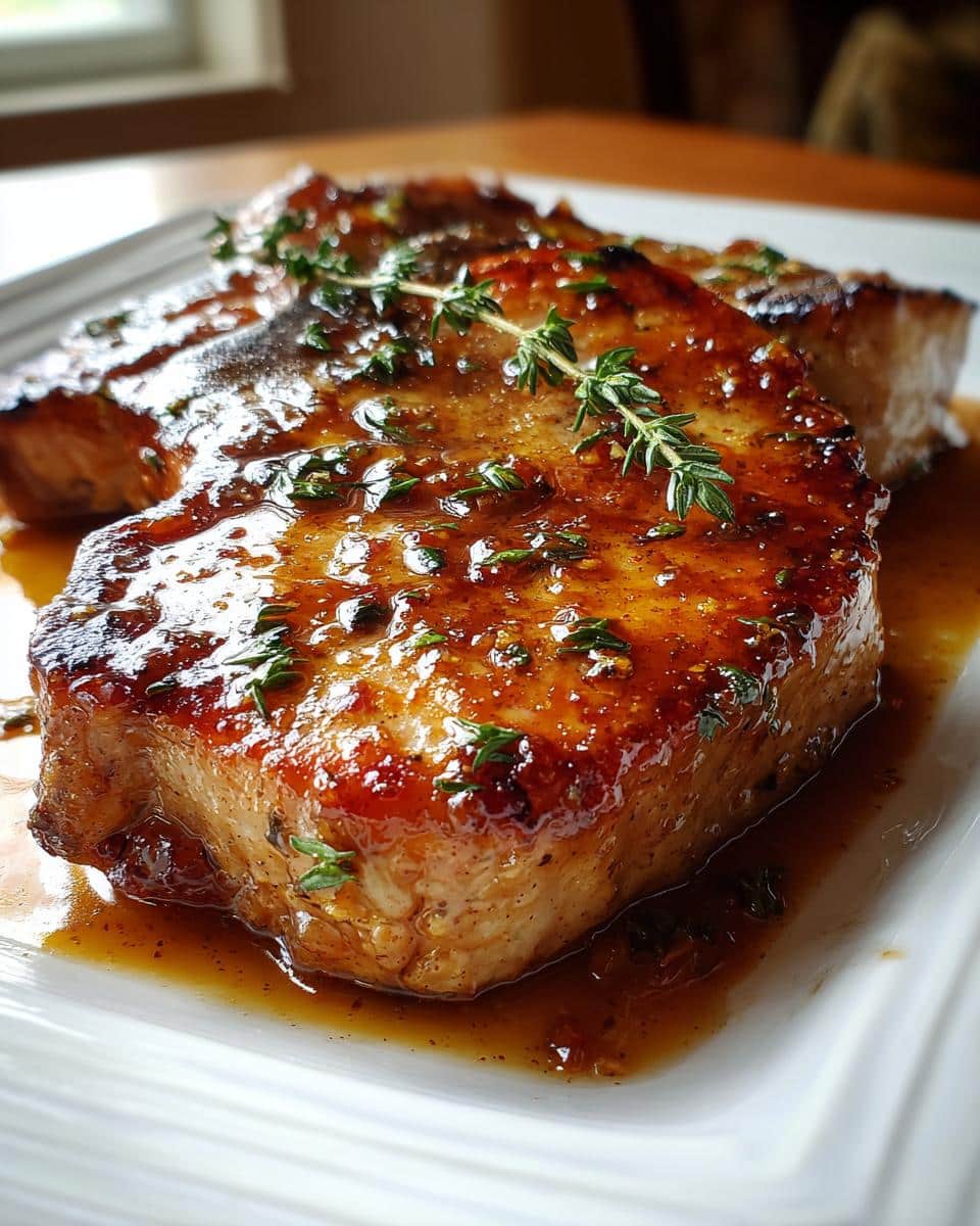 Apple Cider Glazed Pork Chops - detail 2