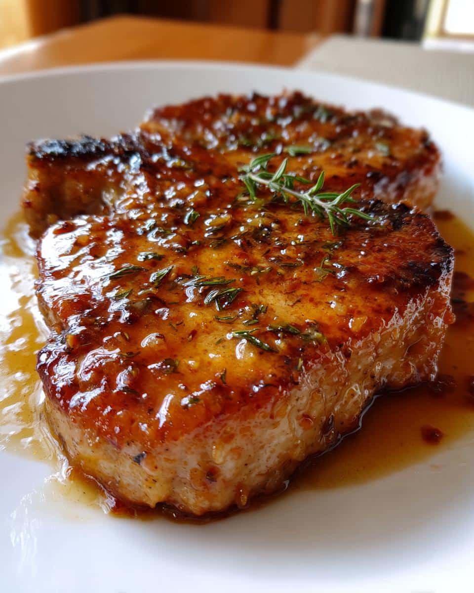 Apple Cider Glazed Pork Chops