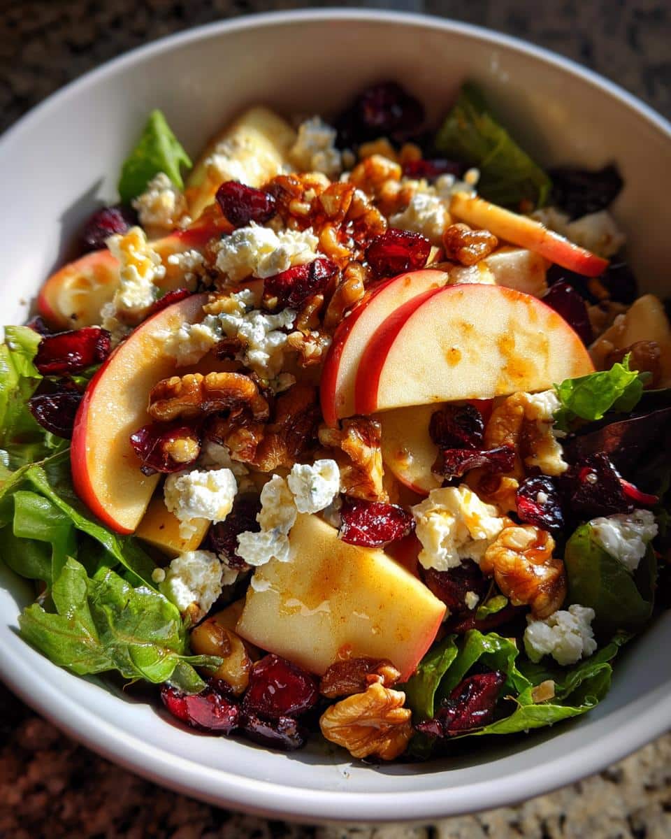 Autumn Harvest Honeycrisp Apple and Feta Salad - detail 1