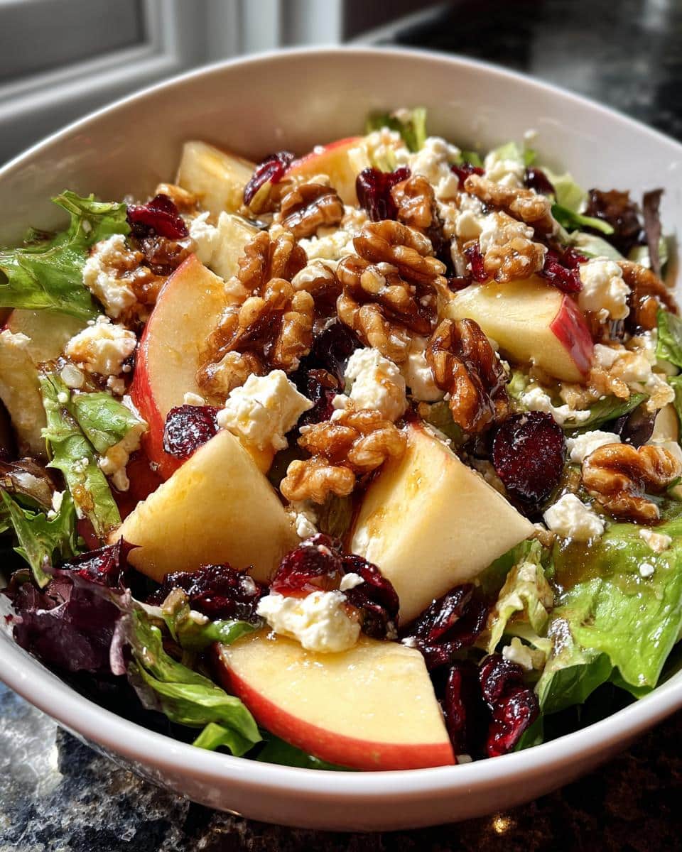 Autumn Harvest Honeycrisp Apple and Feta Salad - detail 2