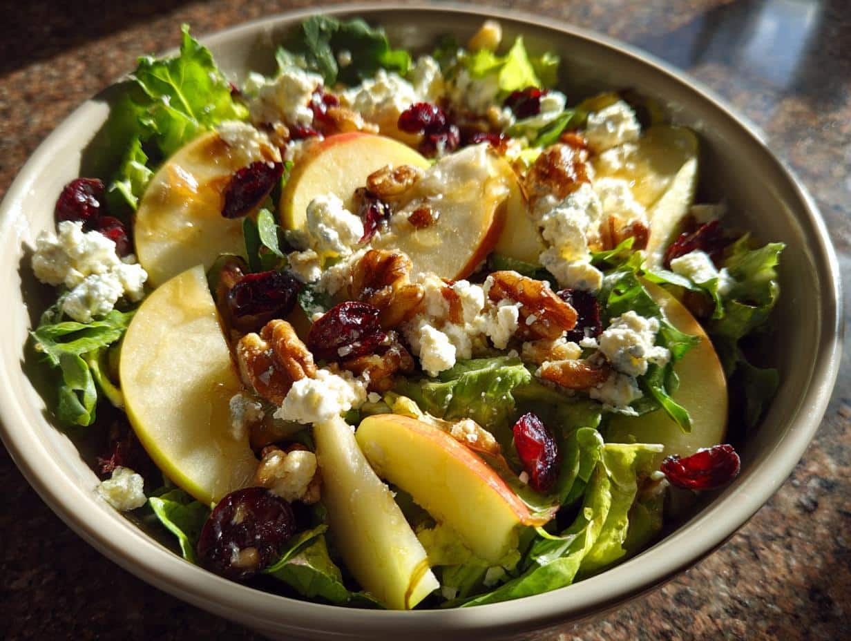Autumn Harvest Honeycrisp Apple and Feta Salad - detail 3