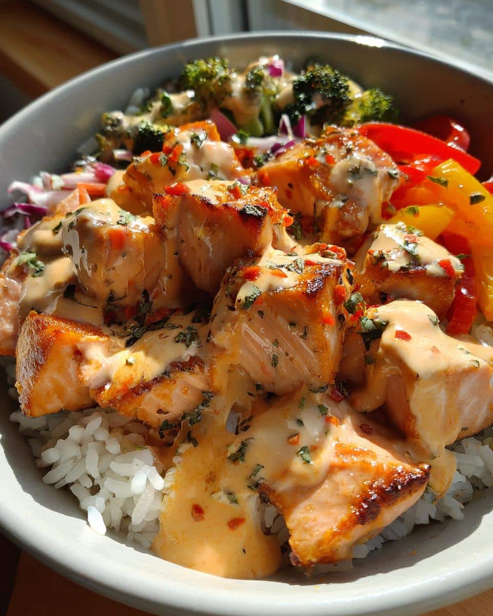 Bang Bang Salmon Bites Bowls - detail 1