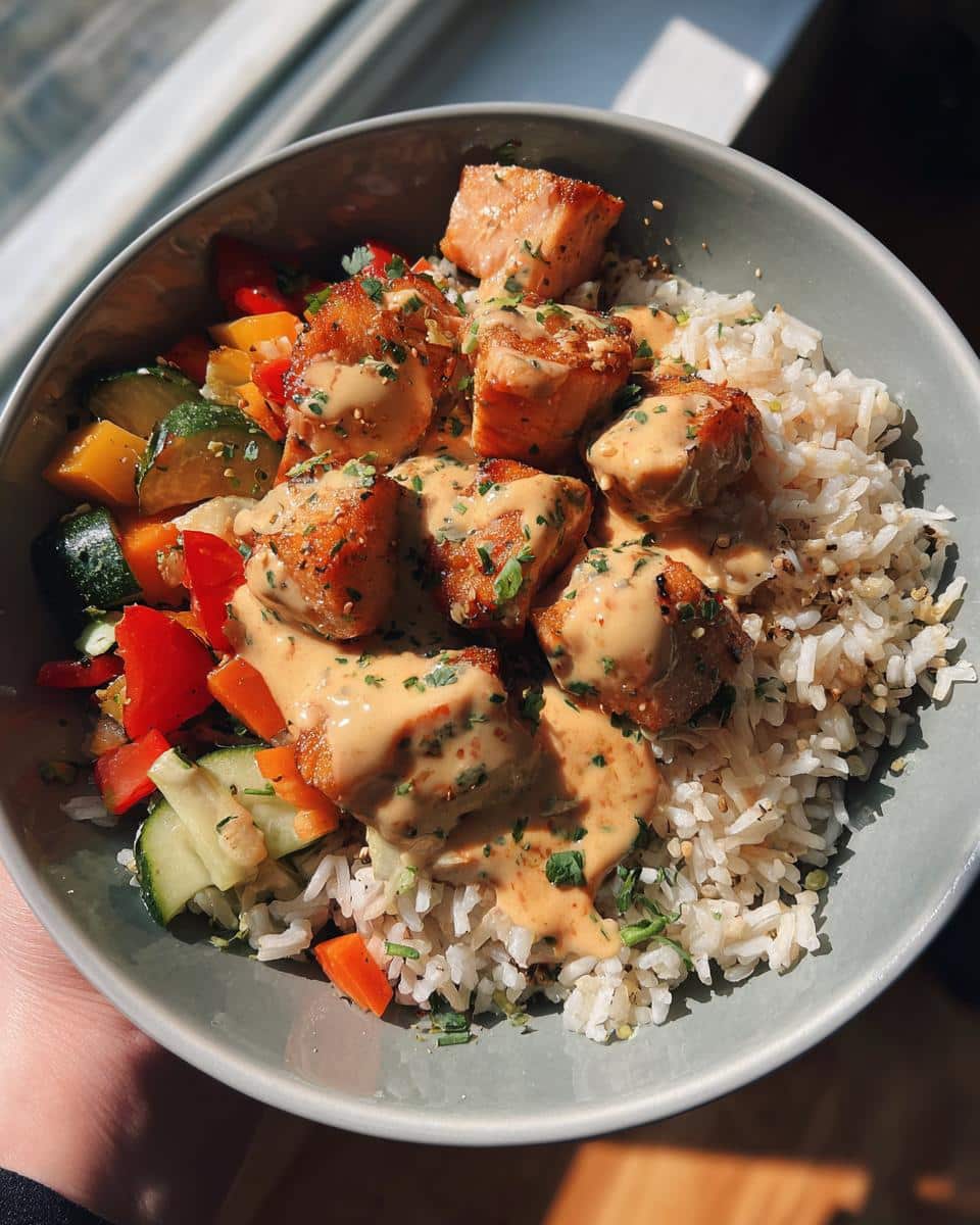 Bang Bang Salmon Bites Bowls - detail 3
