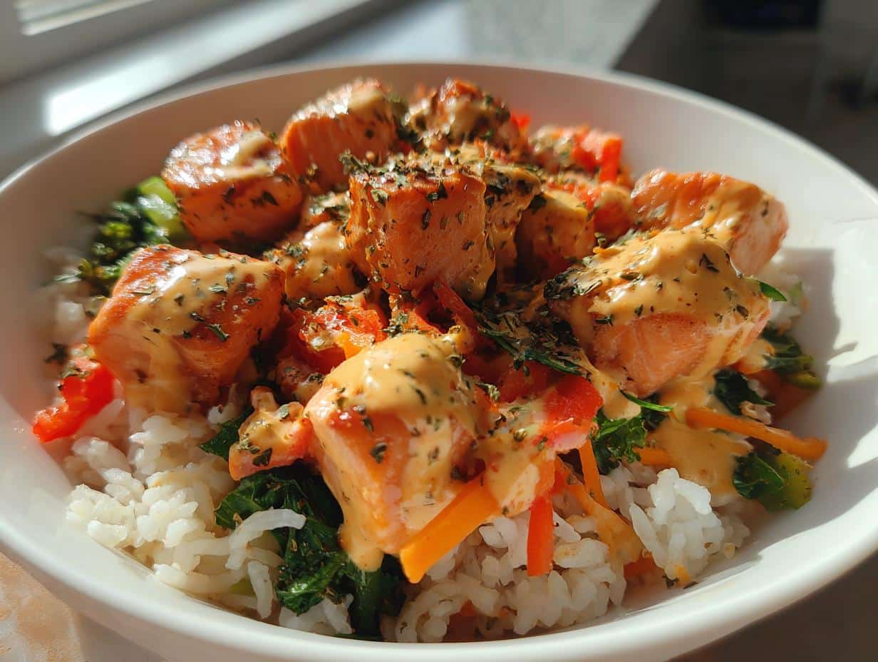 Bang Bang Salmon Bites Bowls - detail 4