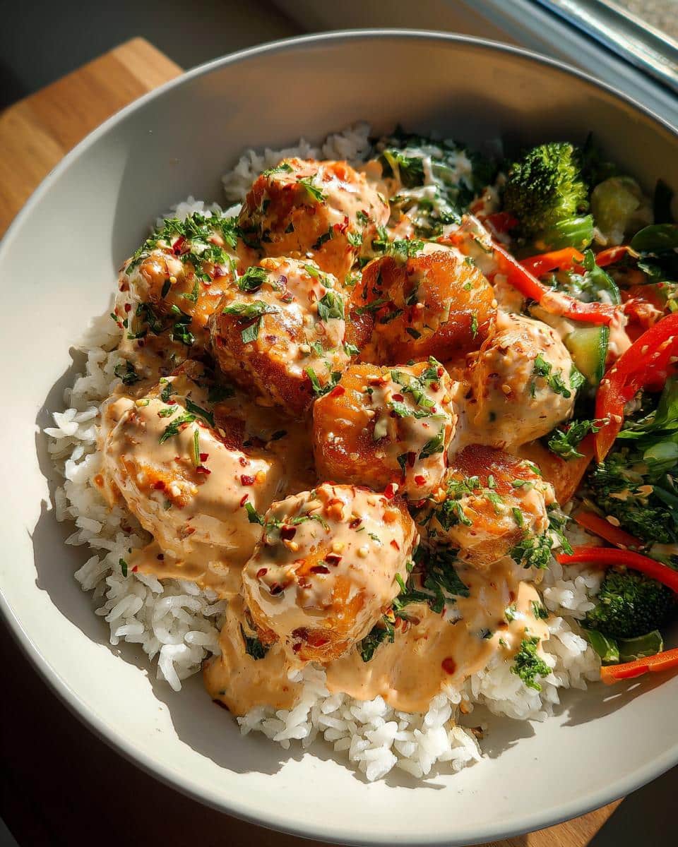Bang Bang Salmon Bites Bowls
