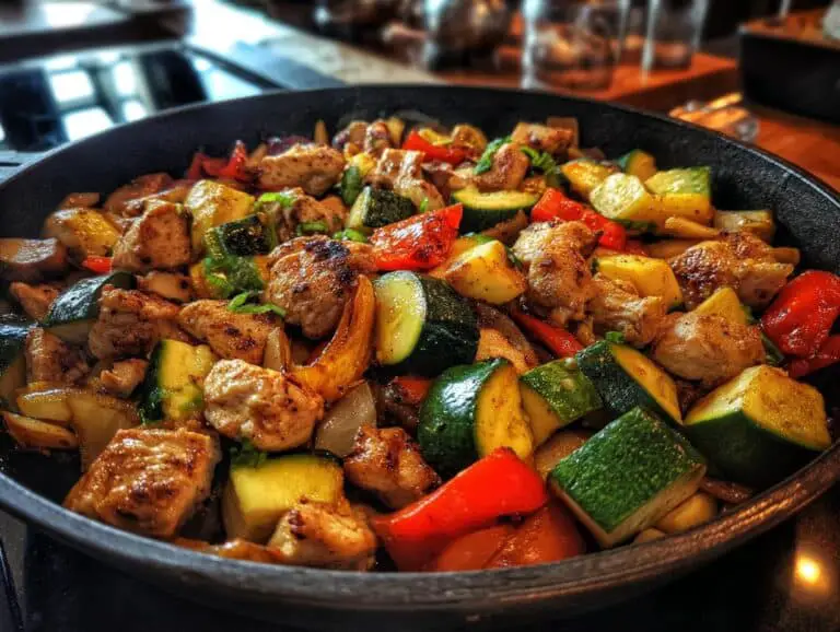 CHICKEN & VEGETABLES SKILLET LOW CARB