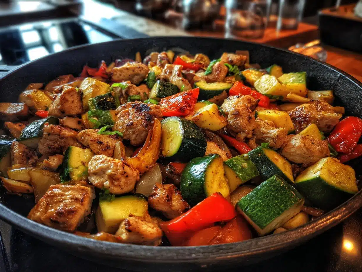 CHICKEN & VEGETABLES SKILLET LOW CARB