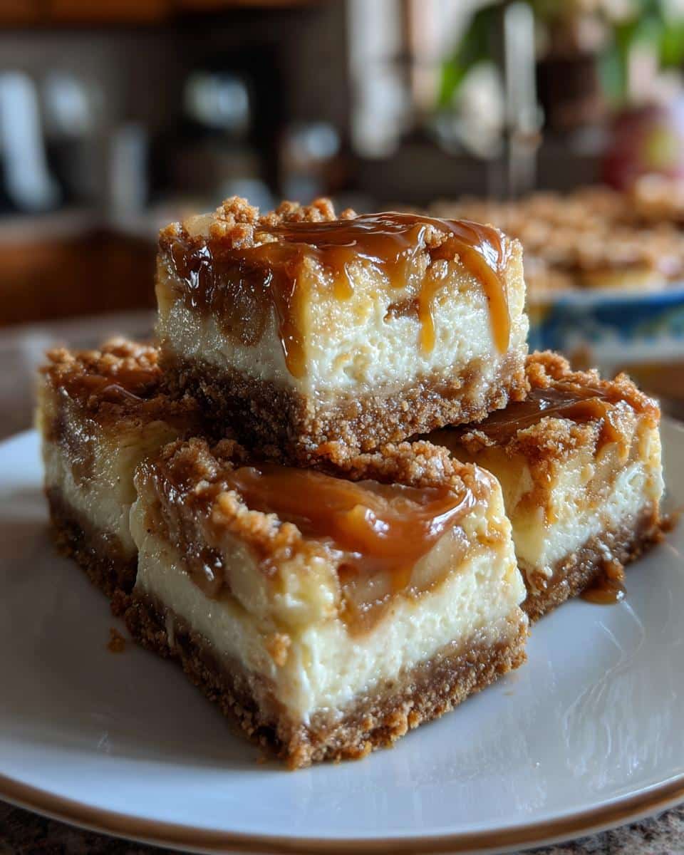 Caramel Apple Cheesecake Bars Recipe