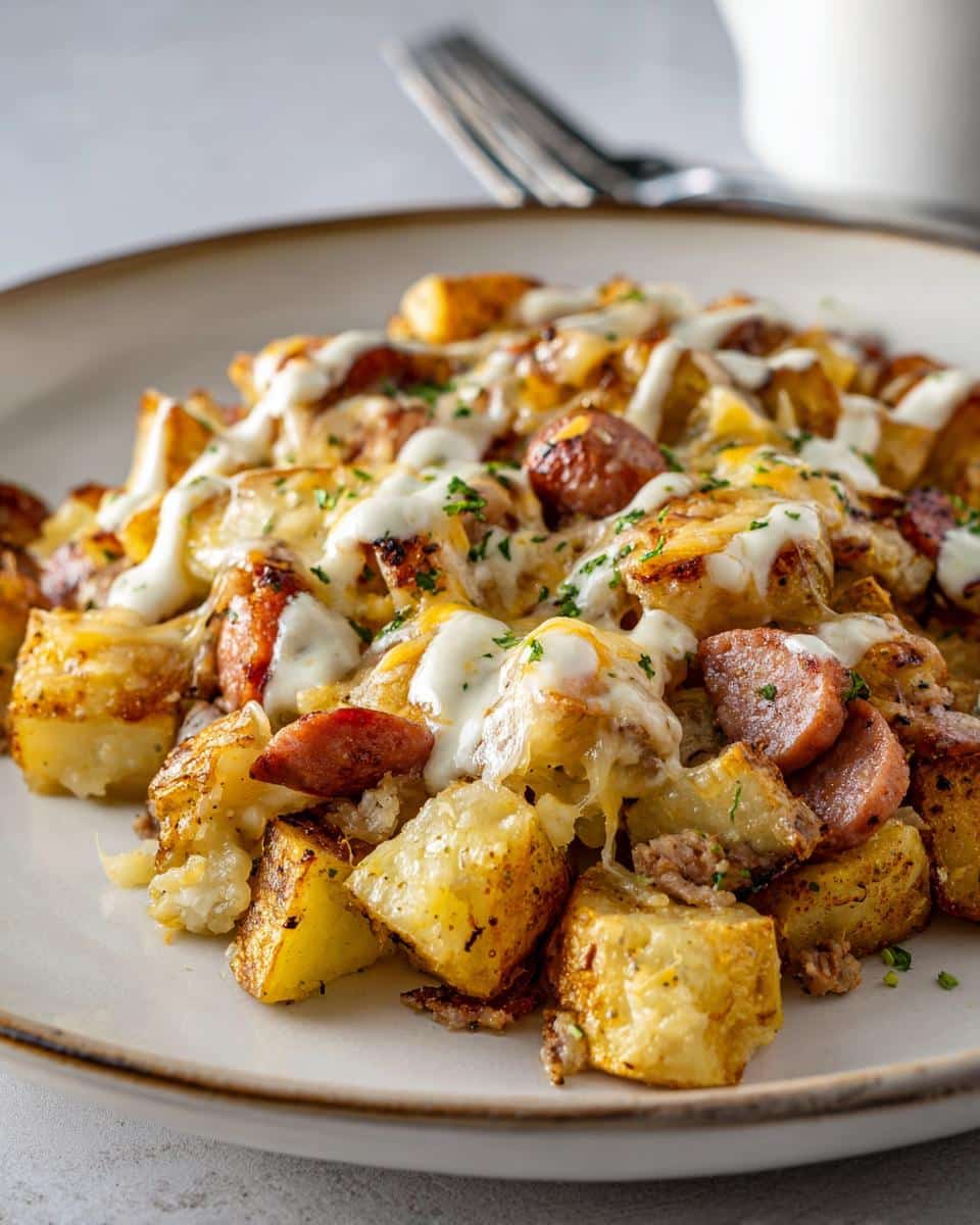 Cheesy Ranch Potatoes and Smoked Sausage - detail 2