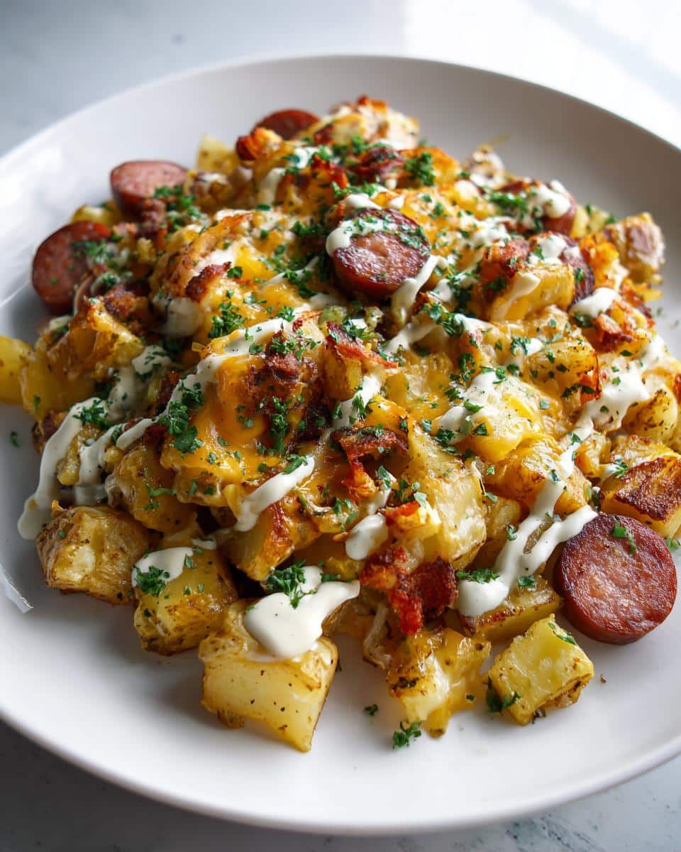 Cheesy Ranch Potatoes and Smoked Sausage - detail 3