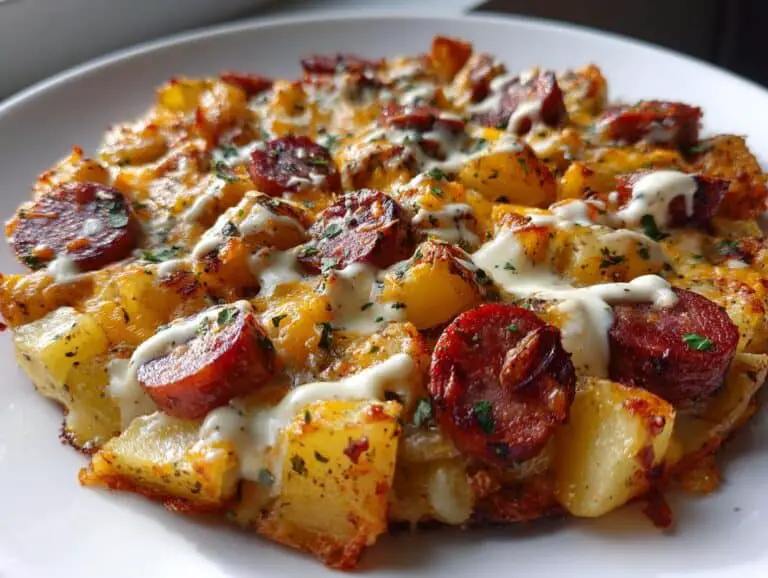 Cheesy Ranch Potatoes and Smoked Sausage