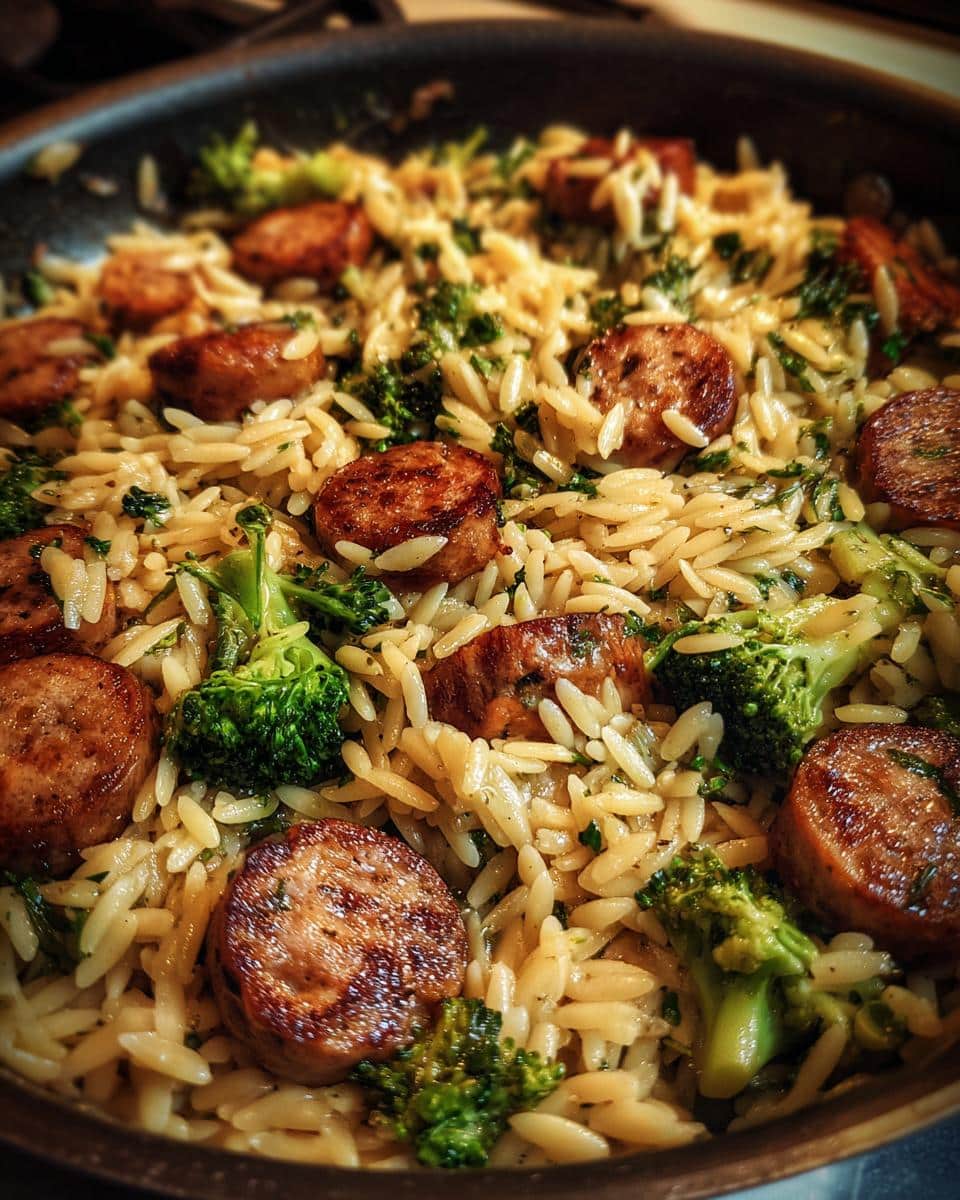 Chicken Sausage Broccoli Orzo