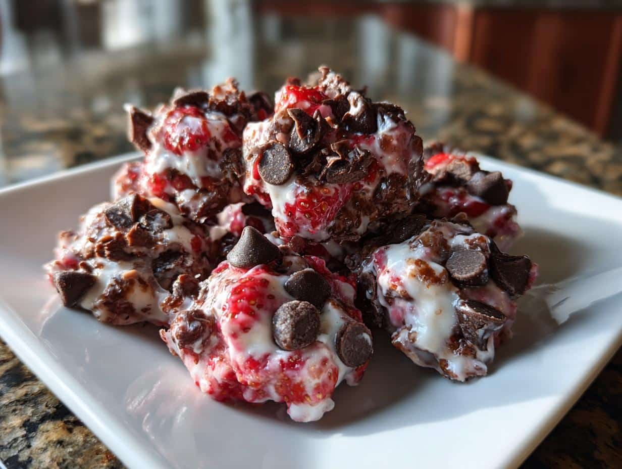 Chocolate Strawberry Yogurt Clusters Recipe - detail 3