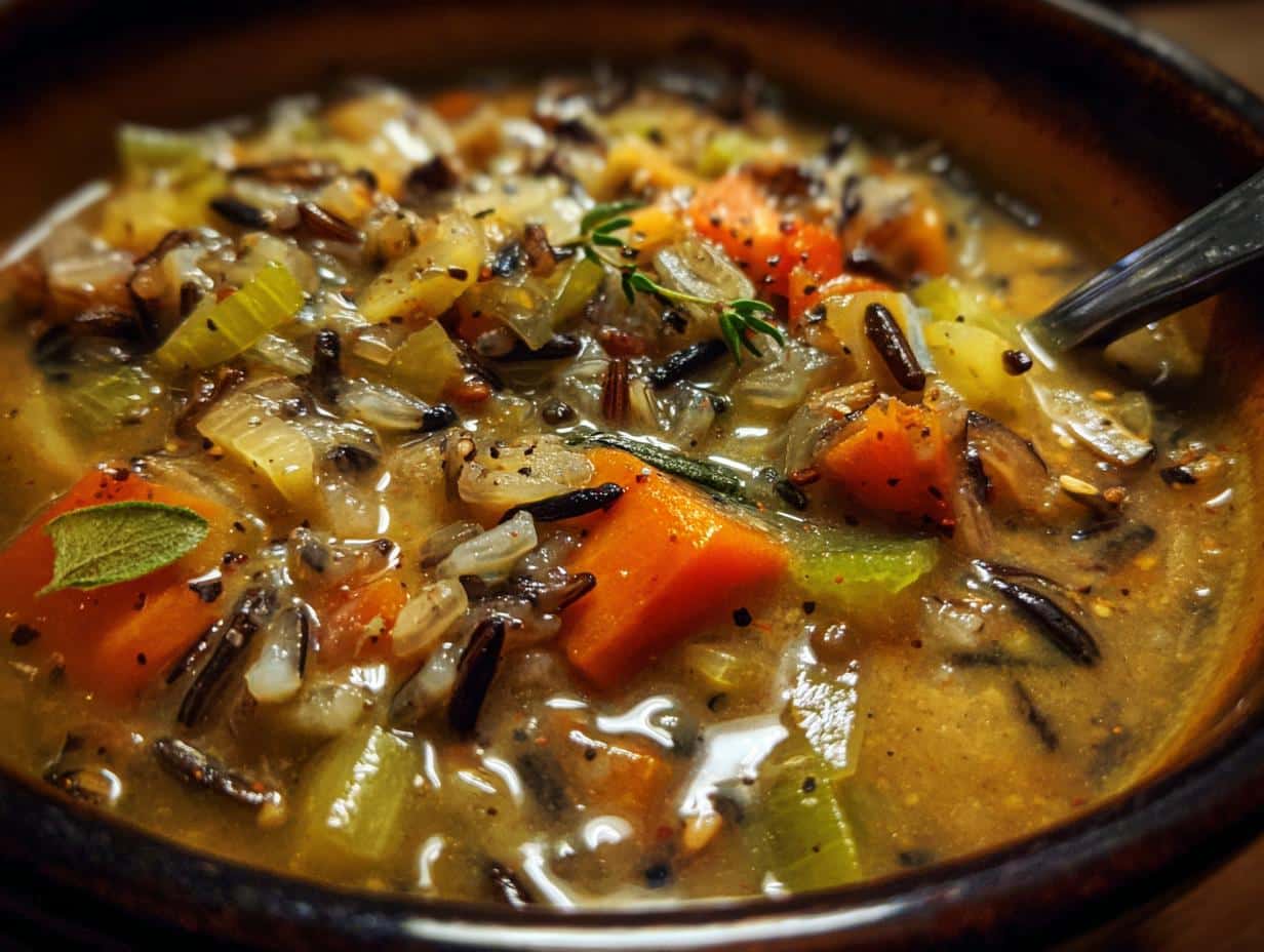Cozy Autumn Wild Rice Soup - detail 1