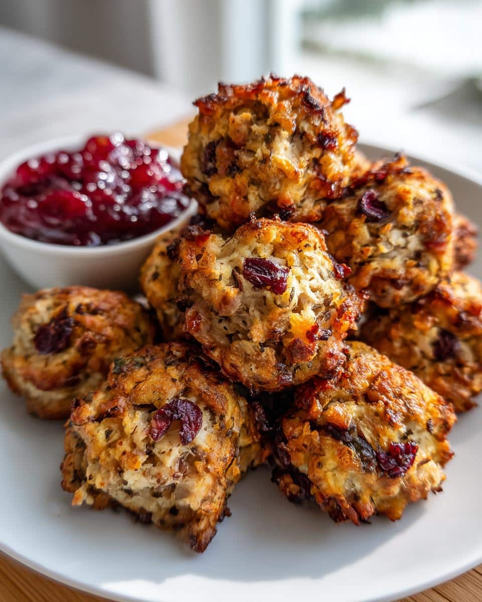 Cranberry Turkey Stuffing Balls - detail 3