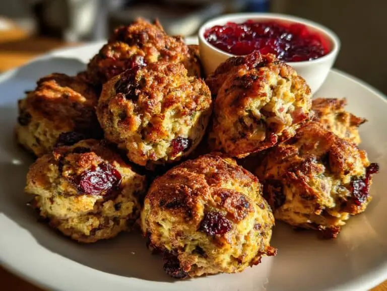 Cranberry Turkey Stuffing Balls