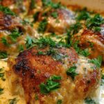 Creamy Oven Baked Chicken Thighs