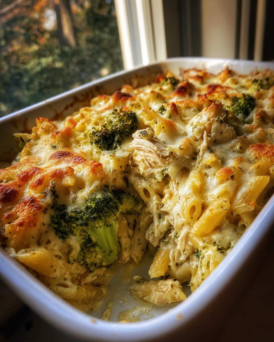 Irresistible Creamy Pesto Chicken Pasta Bake for 6 6 Creamy Pesto Chicken and Broccoli Pasta Bake - detail 1