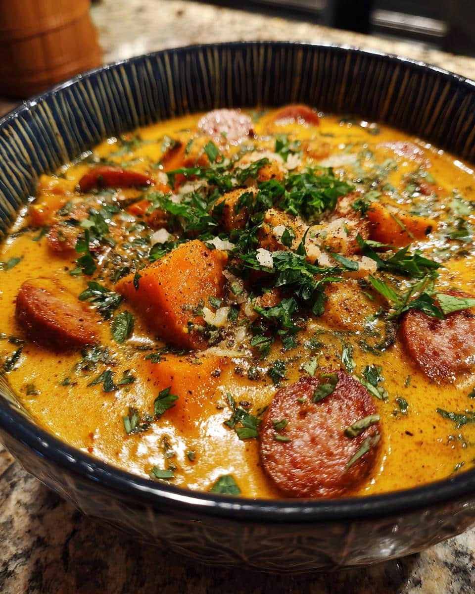 Creamy Sweet Potato and Sausage Soup Recipe - detail 2