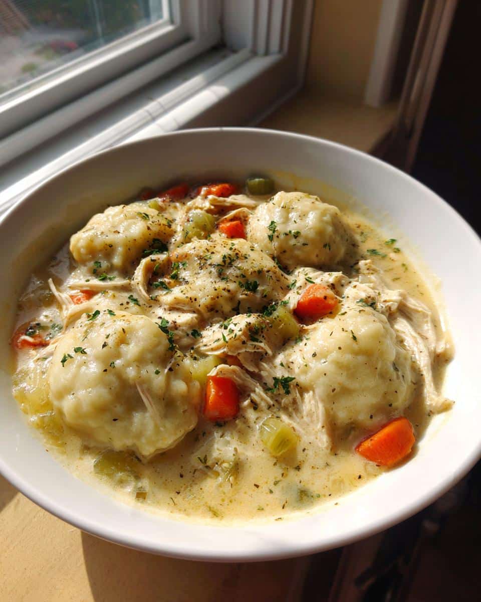 Crock Pot Chicken & Dumplings - detail 2