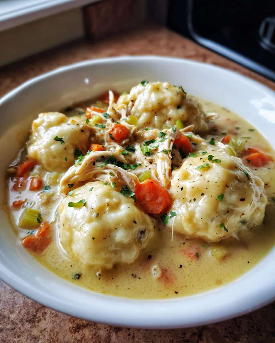 Crock Pot Chicken & Dumplings - detail 3
