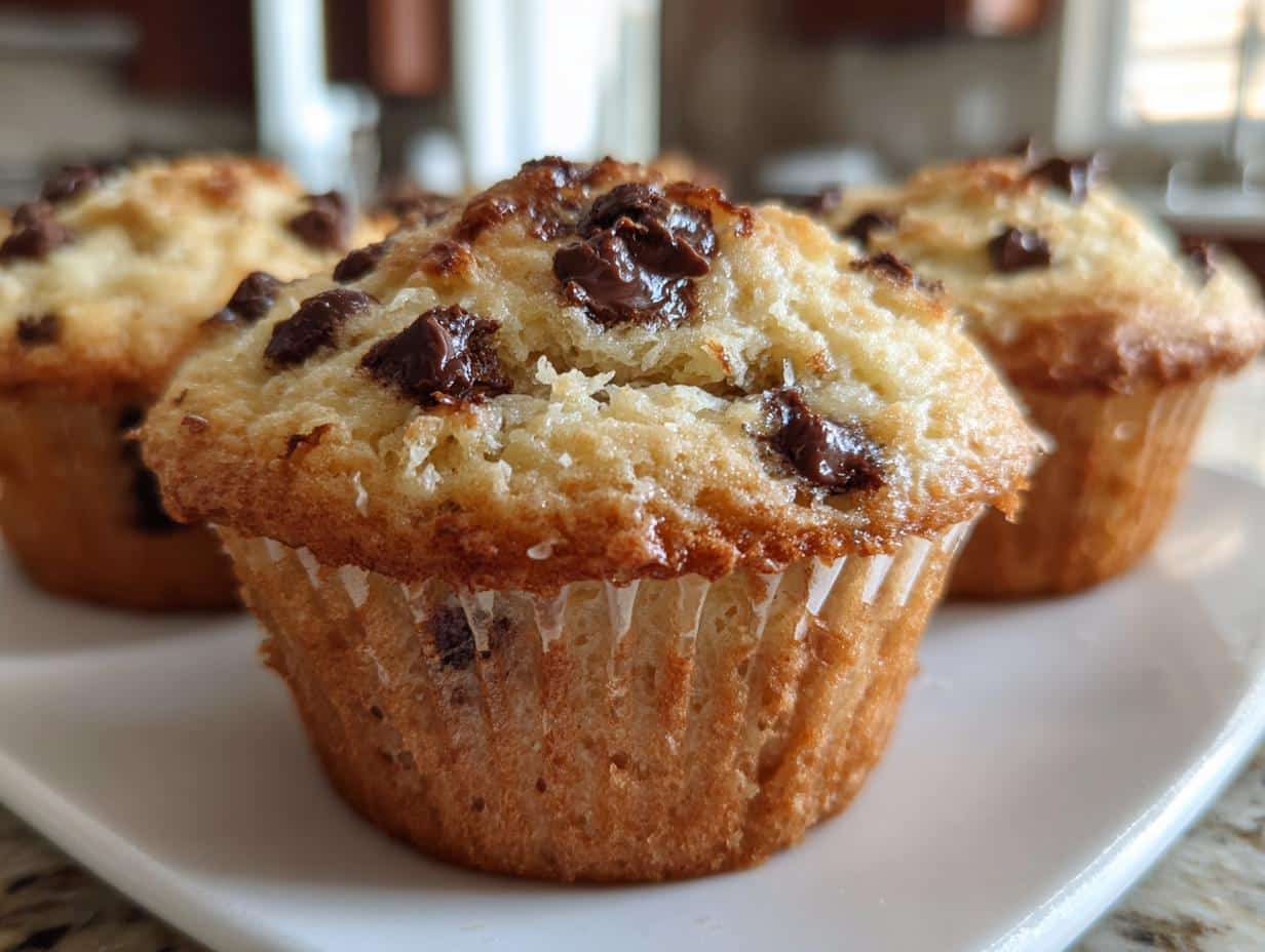 Greek Yogurt Chocolate Chip Muffins