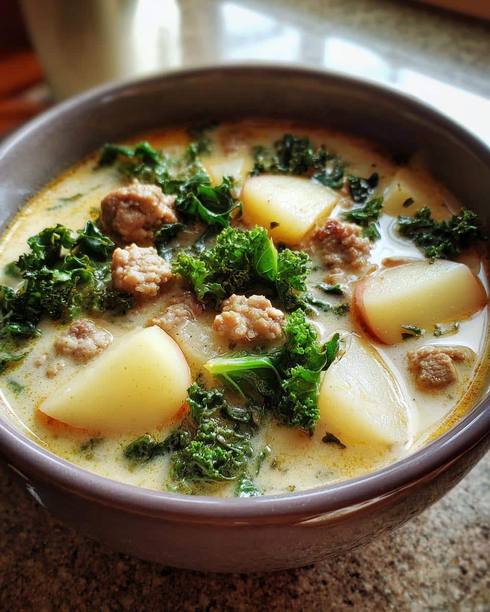Healthy Slow Cooker Zuppa Toscana Soup - detail 1
