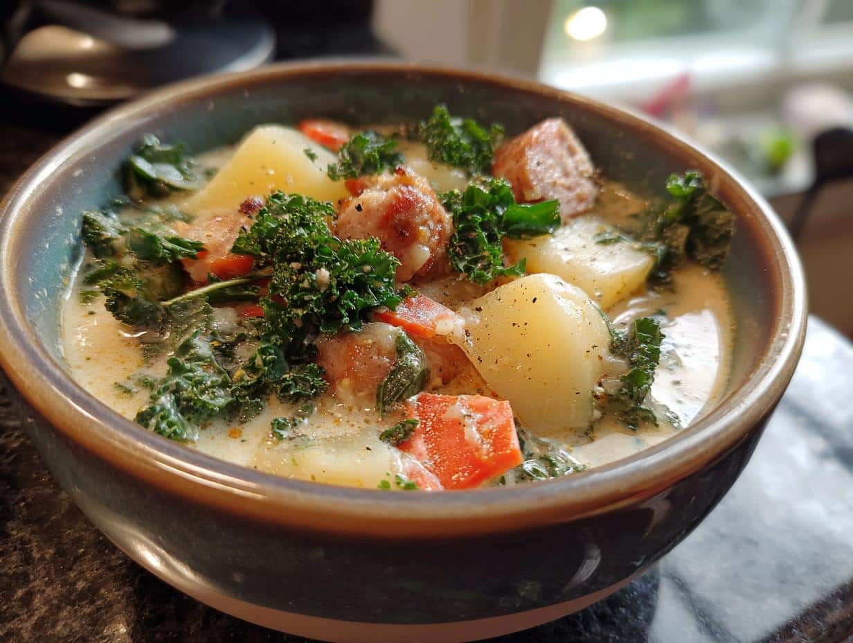 Healthy Slow Cooker Zuppa Toscana Soup