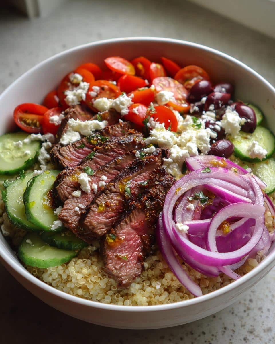 Healthy Steak Bowl Recipe Inspired by the Mediterranean Diet - detail 3