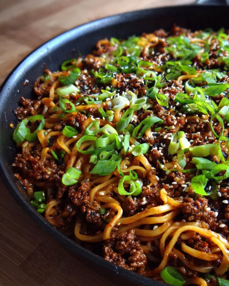 Mongolian Ground Beef Noodles