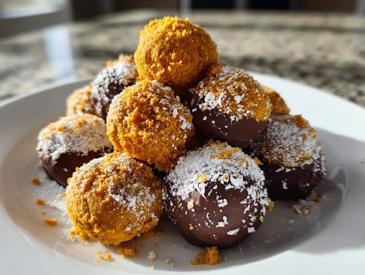 No Bake Pumpkin Cheesecake Balls - detail 1