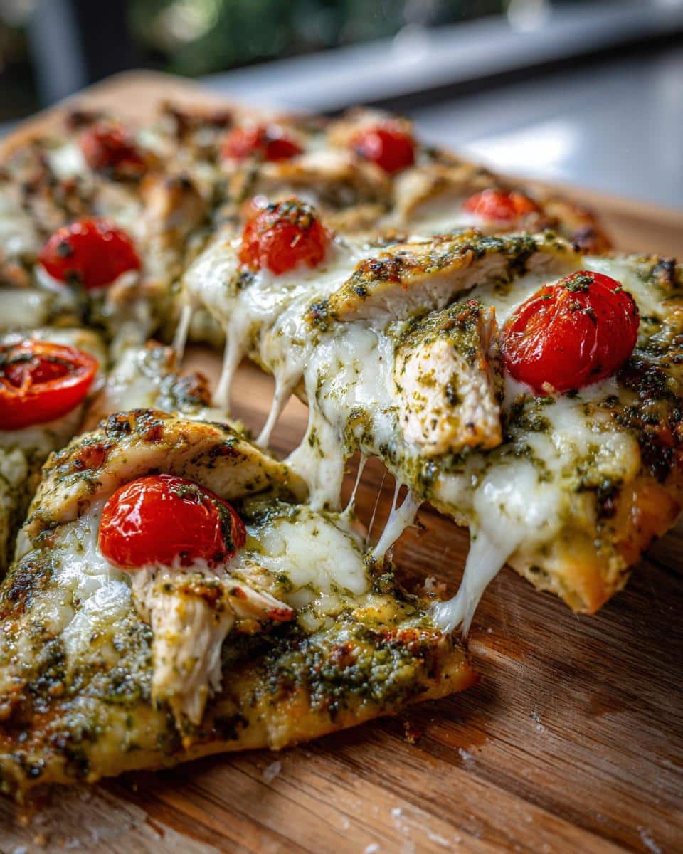 Pesto Chicken Flatbread