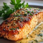 Salmon with Garlic Lemon Butter Sauce Recipe