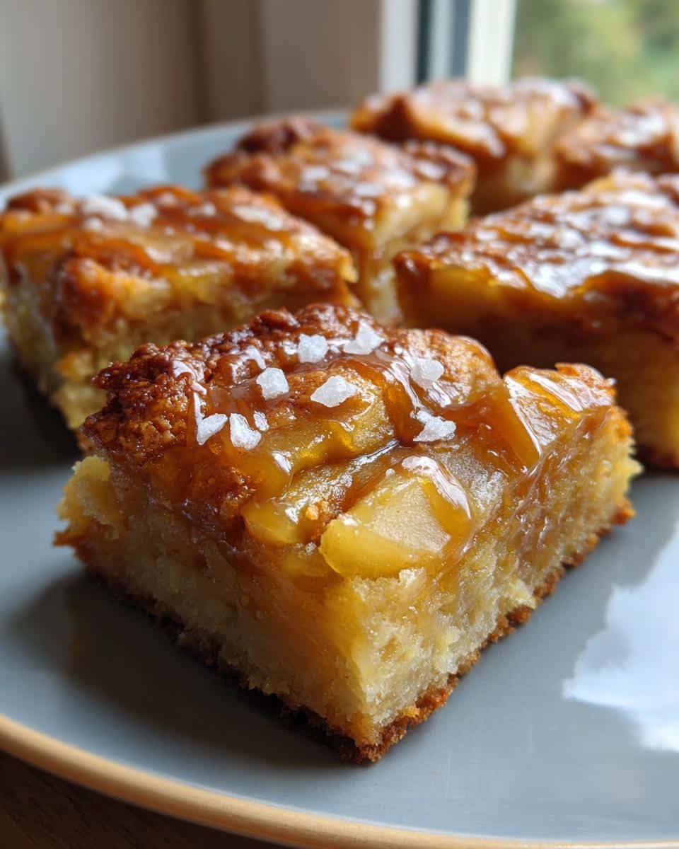 Salted Caramel Apple Bars for Fall - detail 1