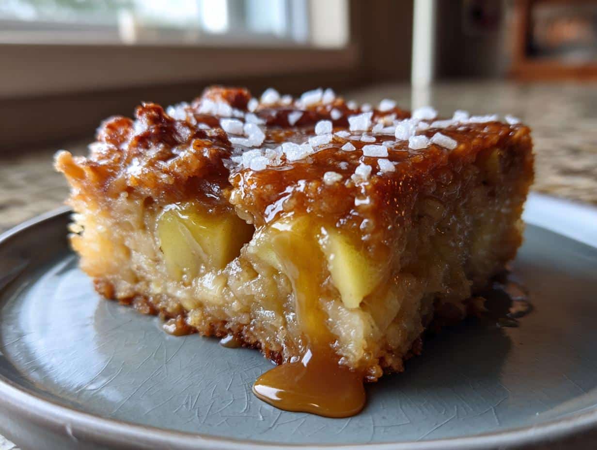 Salted Caramel Apple Bars for Fall