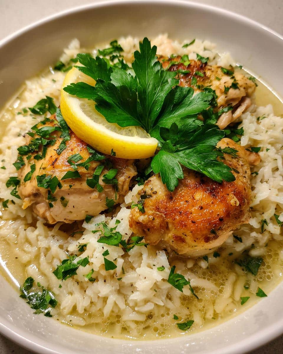 Slow Cooker Lemon Herb Chicken and Rice - detail 1