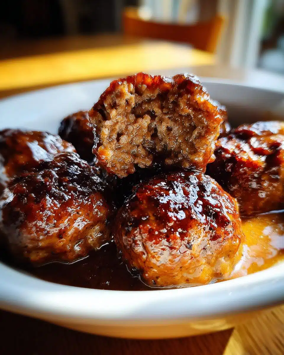 Slow Cooker Salisbury Steak Meatballs