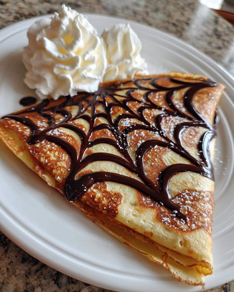 Spiderweb Crepes: Spooky & Delicious halloween breakfast - detail 1